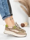 Pantofi Sport Dama din piele naturala 773 LIGHT GREEN | FRANCO GERARDO