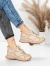 Pantofi Sport Dama din piele naturala 10018 CREAM | FRANCO GERARDO