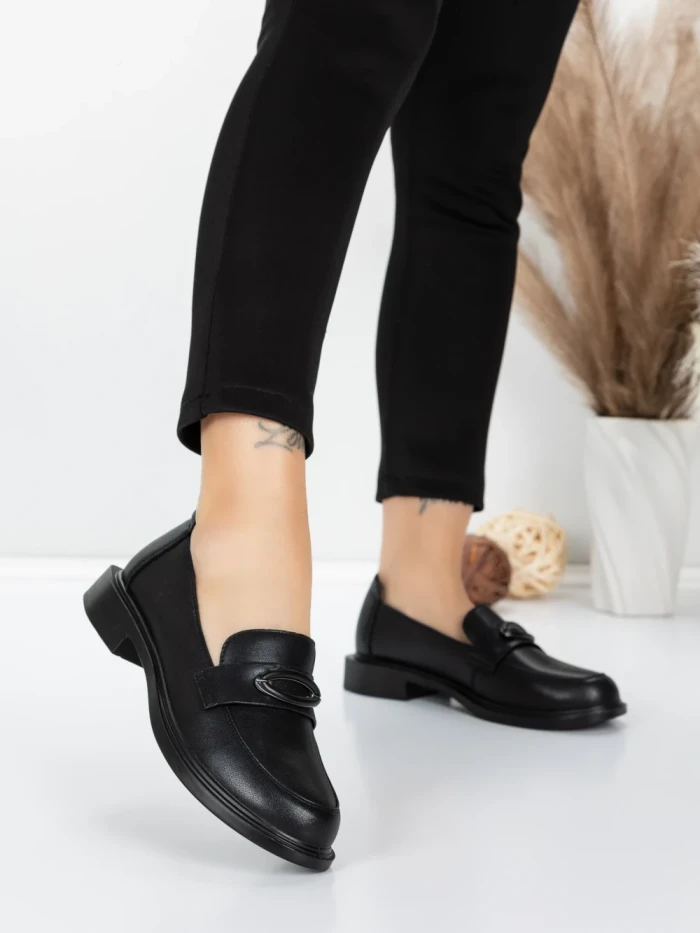 Pantofi Casual Dama din piele naturala 11520-176 BLACK | ADVANCER