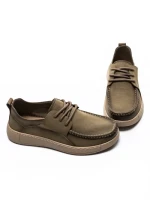 Mocasini Barbati din piele naturala A90007 KHAKI | ADVANCER