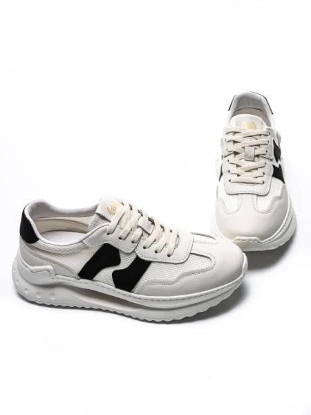 Pantofi Sport Barbati din piele naturala 69025 BLACK | ADVANCER