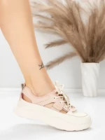 Pantofi Sport Dama din piele naturala 70136X PINK | ADVANCER