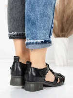 Sandale Dama din piele naturala 7983 BLACK | ADVANCER