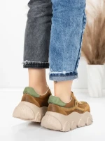 Pantofi Sport Dama din piele naturala 9802 BROWN | FRANCO GERARDO