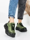 Pantofi Sport Dama din piele naturala 9802 GREEN | FRANCO GERARDO