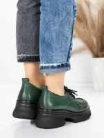 Pantofi Casual Dama din piele naturala 10829 GREEN | FORMAZIONE