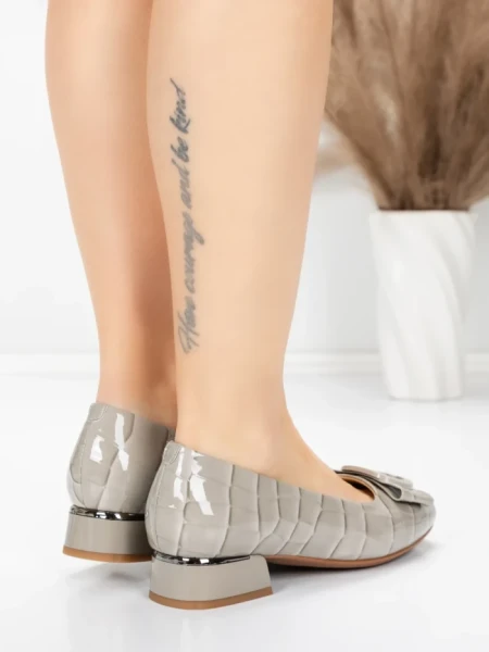 Balerini Dama din piele naturala 2321-90 GREY | ADVANCER