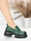 Pantofi Casual Dama din piele naturala 8307 GREEN | ADVANCER