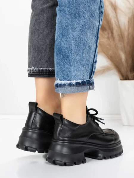 Pantofi Casual Dama din piele naturala 8305 BLACK | ADVANCER