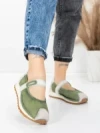 Pantofi Casual Dama din piele naturala KM9205 GREEN | ADVANCER