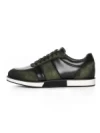 Pantofi Casual Barbati din piele naturala 528-77 GREEN-BLACK | ADVANCER