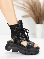 Sandale Dama din piele naturala 19633 BLACK | ADVANCER