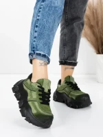 Pantofi Sport Dama din piele naturala 9805 GREEN | FRANCO GERARDO