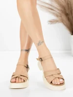 Sandale Dama din piele naturala 2567 APRICOT | ADVANCER