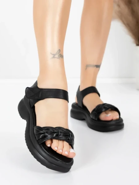 Sandale Dama din piele naturala 2562 BLACK | ADVANCER