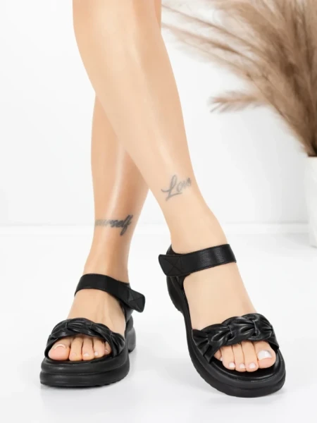 Sandale Dama din piele naturala 2562 BLACK | ADVANCER