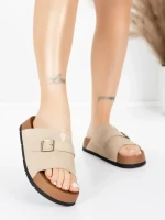 Papuci Dama din piele naturala 2559 APRICOT | ADVANCER