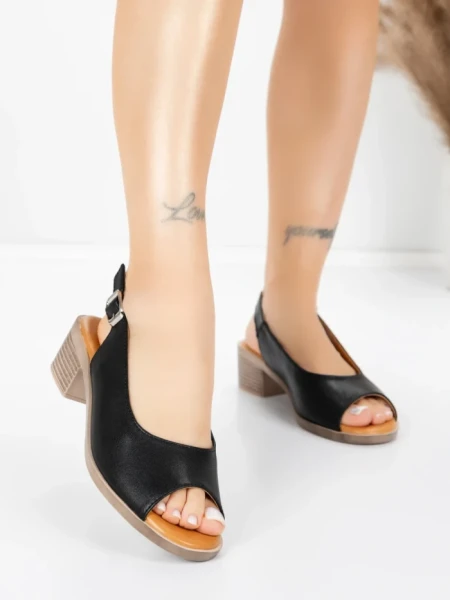 Sandale Dama din piele naturala 352-1 BLACK | ADVANCER