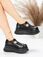 Pantofi Casual Dama din piele naturala 58588 BLACK | ADVANCER