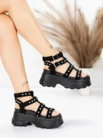 Sandale Dama cu Platforma 56WL31 BLACK | MEI