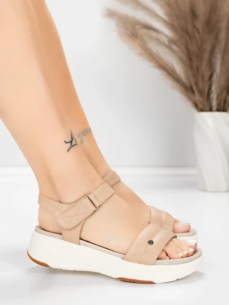 дамски сандали от естествена кожа 036 Праскова | Advancer » MeiMall.bg