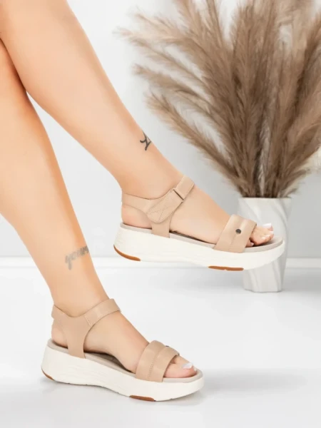 дамски сандали от естествена кожа 036 Праскова | Advancer » MeiMall.bg