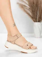 дамски сандали от естествена кожа 036 Праскова | Advancer » MeiMall.bg