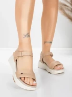 дамски сандали от естествена кожа 036 Праскова | Advancer » MeiMall.bg