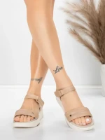 дамски сандали от естествена кожа 036 Праскова | Advancer » MeiMall.bg