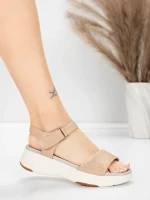 дамски сандали от естествена кожа 037 Праскова | Advancer » MeiMall.bg