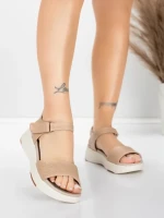 дамски сандали от естествена кожа 037 Праскова | Advancer » MeiMall.bg