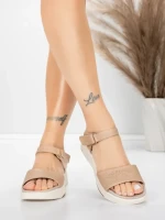 дамски сандали от естествена кожа 037 Праскова | Advancer » MeiMall.bg