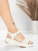 дамски сандали от естествена кожа 037 Кремав цвят | Ad... » MeiMall.bg