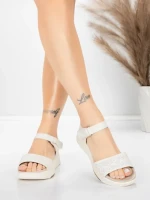 дамски сандали от естествена кожа 037 Кремав цвят | Ad... » MeiMall.bg
