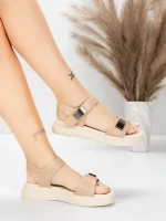 дамски сандали от естествена кожа 1028 Праскова | Adva... » MeiMall.bg