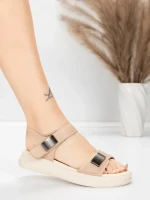 дамски сандали от естествена кожа 1028 Праскова | Adva... » MeiMall.bg