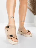 дамски сандали от естествена кожа 1028 Праскова | Adva... » MeiMall.bg