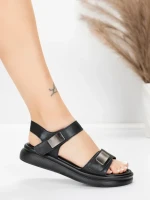 дамски сандали от естествена кожа 1028 Черен | Advancer » MeiMall.bg