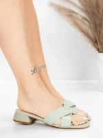 дамски сандали от естествена кожа 103 Зелено | Advancer » MeiMall.bg