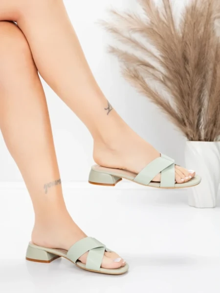 дамски сандали от естествена кожа 103 Зелено | Advancer » MeiMall.bg