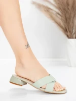 дамски сандали от естествена кожа 103 Зелено | Advancer » MeiMall.bg