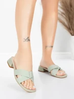 дамски сандали от естествена кожа 103 Зелено | Advancer » MeiMall.bg
