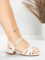 дамски сандали от естествена кожа 105 Кремав цвят | Ad... » MeiMall.bg