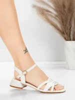 дамски сандали от естествена кожа 105 Кремав цвят | Ad... » MeiMall.bg