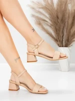 дамски сандали от естествена кожа 22396 Праскова | Adv... » MeiMall.bg