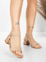 дамски сандали от естествена кожа 22396 Праскова | Adv... » MeiMall.bg