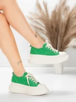 Дамски спортни обувки от естествена кожа 227802 Зелено... » MeiMall.bg