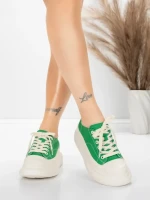 Дамски спортни обувки от естествена кожа 227802 Зелено... » MeiMall.bg