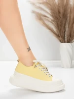 Дамски спортни обувки от естествена кожа 227802 Светло... » MeiMall.bg