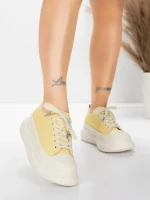 Дамски спортни обувки от естествена кожа 227802 Светло... » MeiMall.bg